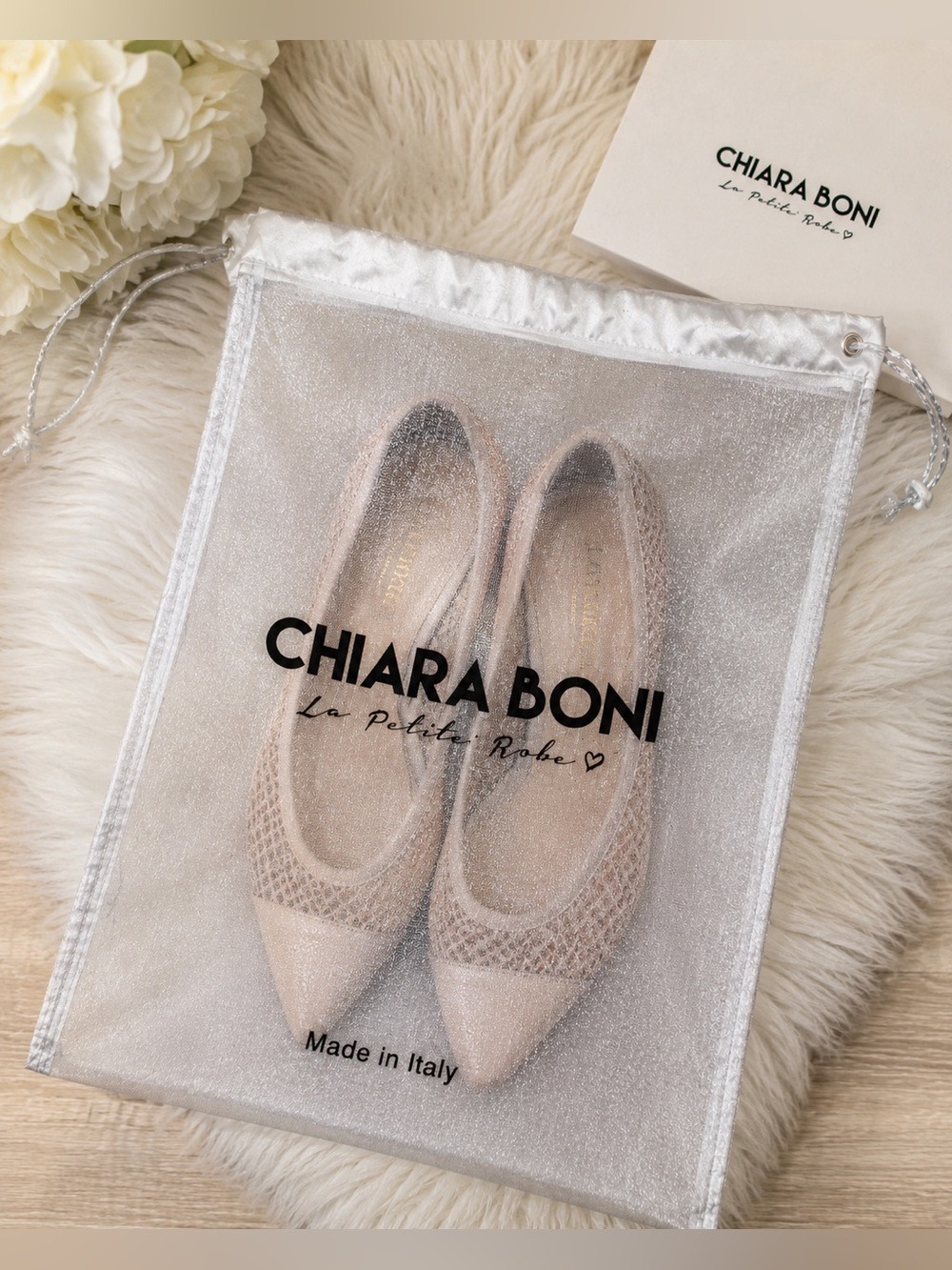 Chiara Boni La Petite Robe Mesh Garment Storage Bag Made in Italy